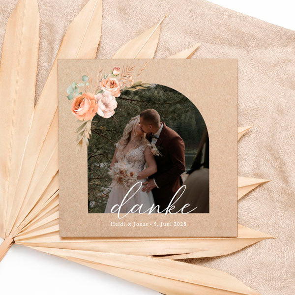 Carte remerciement mariage