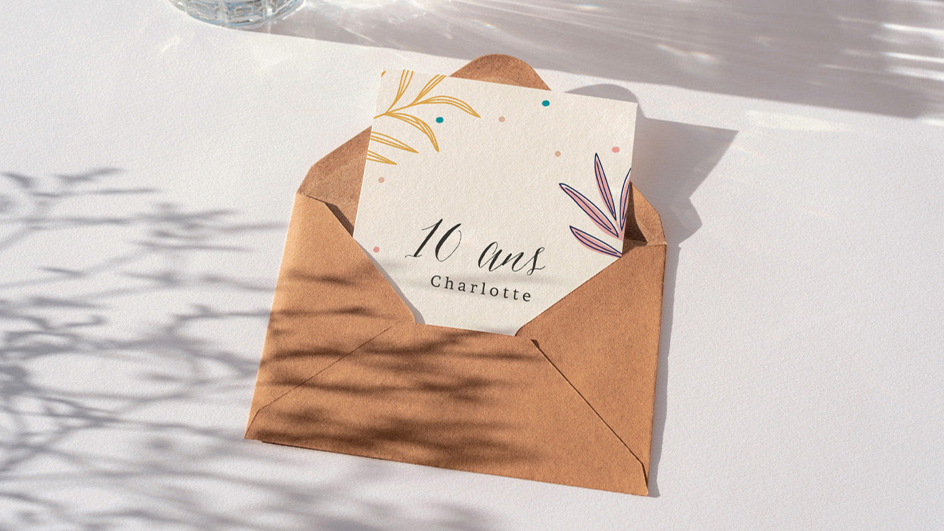Carte invitation anniversaire enfant