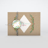 Blüten auf Kraftpapier