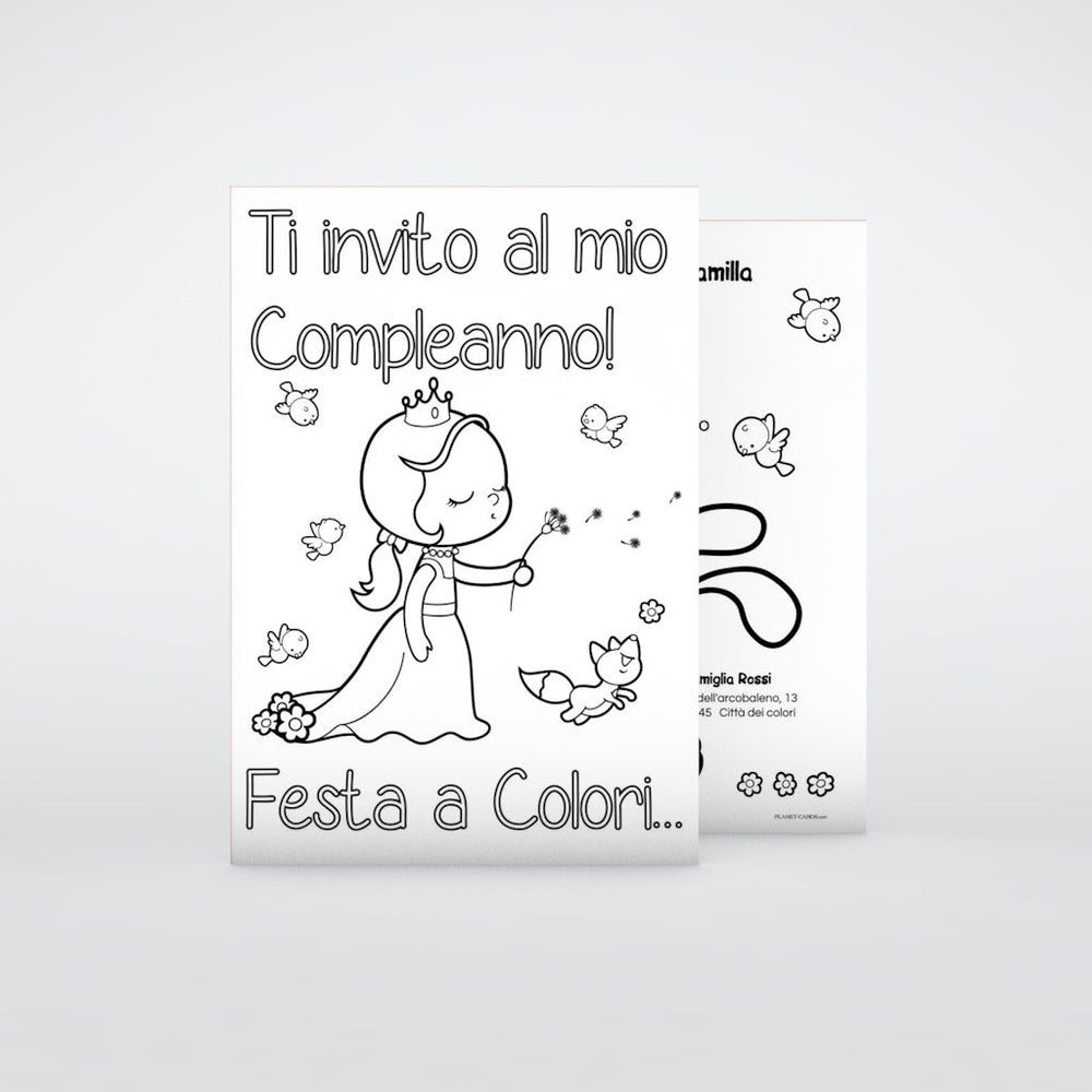 Invito da colorare