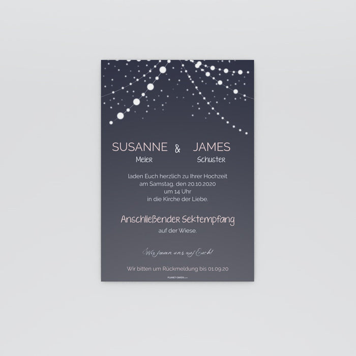 Hochzeitseinladungen Arbre lumineux