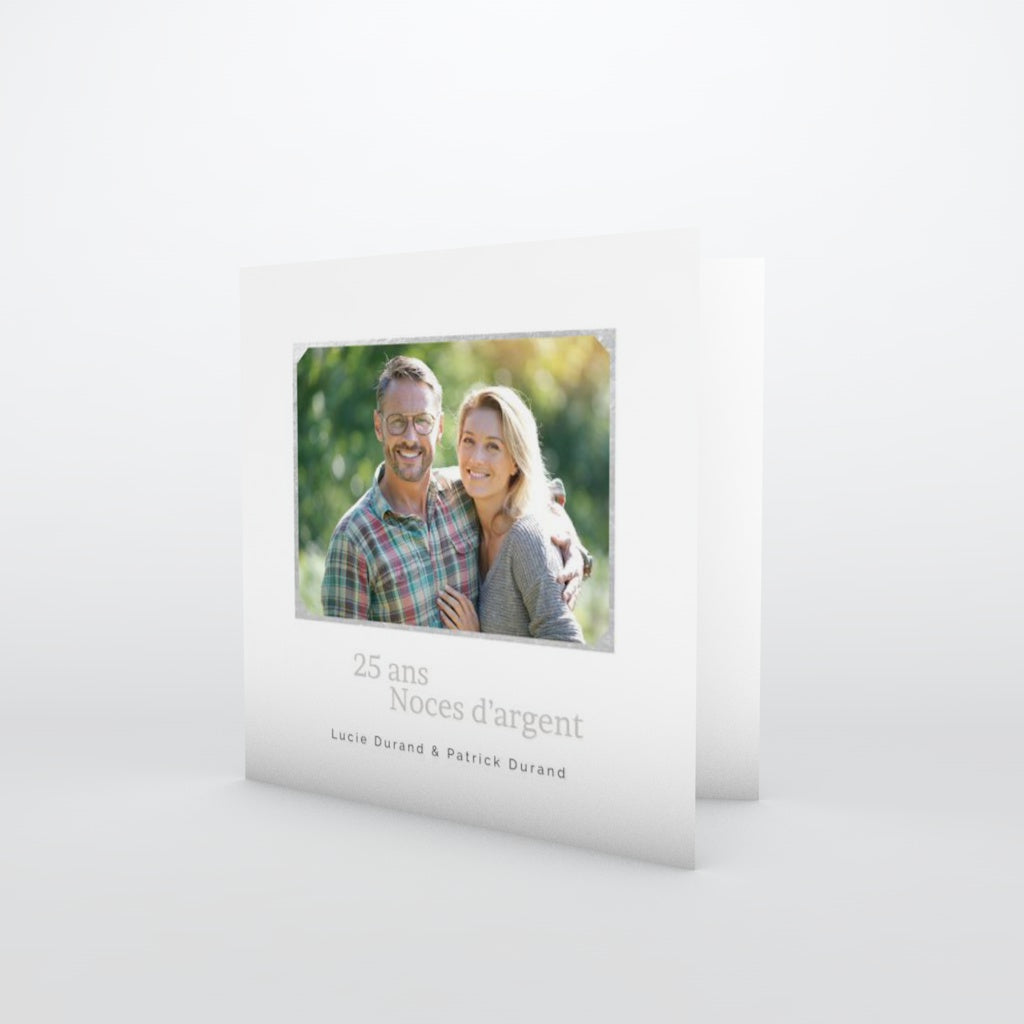 Carte de remerciement anniversaire de mariage