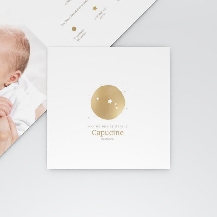 Faire-part naissance Constellation Balance