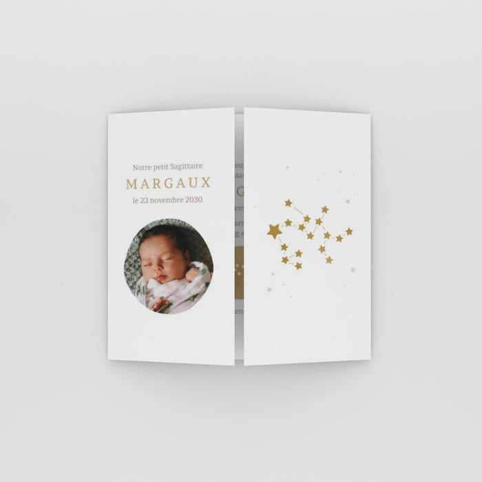 Faire-part naissance Sagittaire