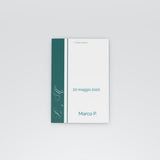Iniziali sposi verde pavone