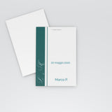 Iniziali sposi verde pavone