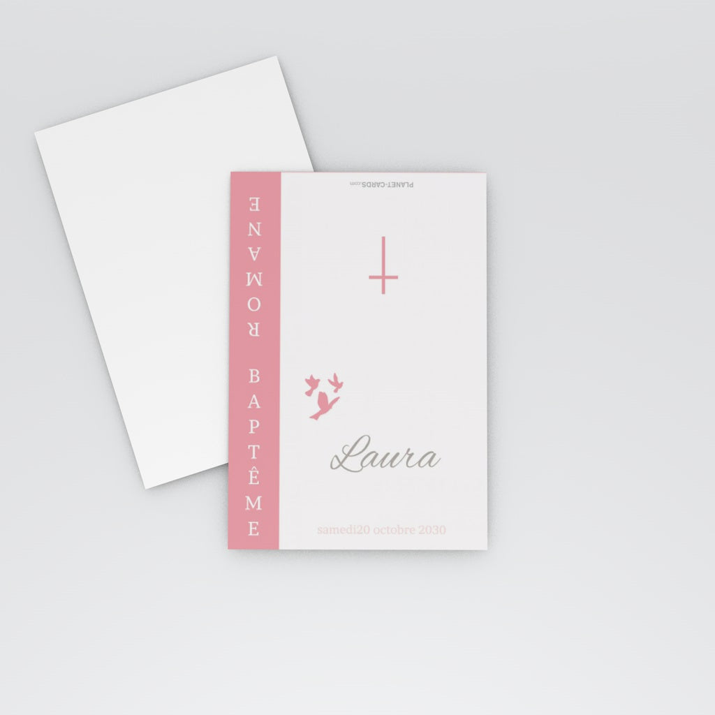 100 Marque-places Papillons En Papier Kraft - Blanc Et Rose, 11x17 Cm - Pour Baptême, Communion, Mariage, Anniversaire
