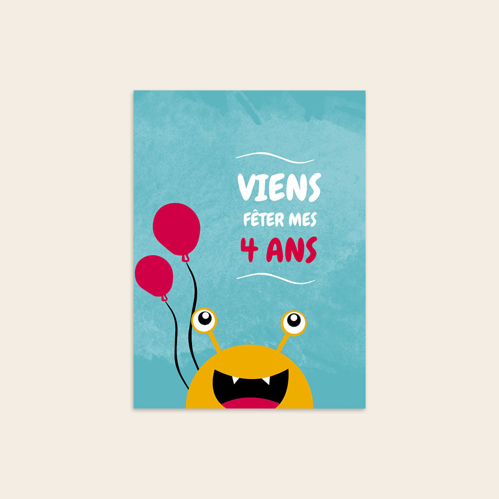 Carte invitation anniversaire enfant
