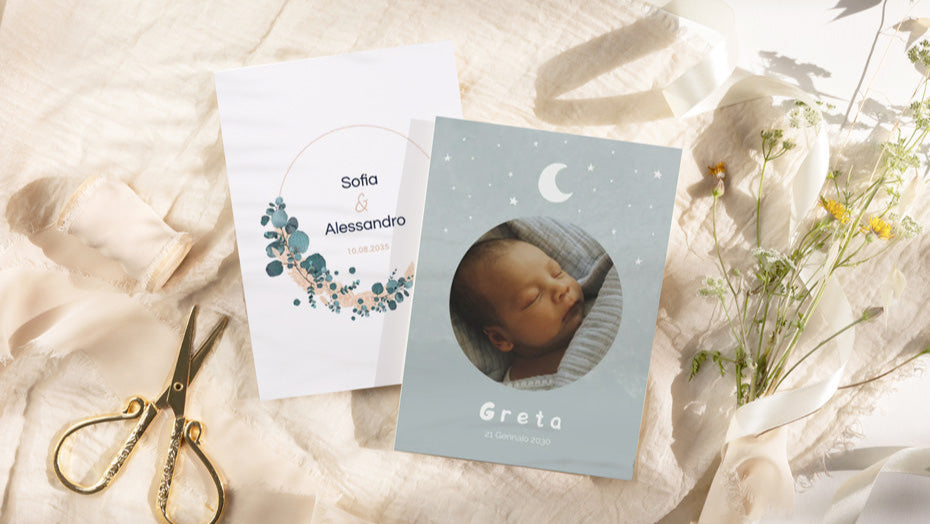 annuncio matrimonio e annuncio nascita