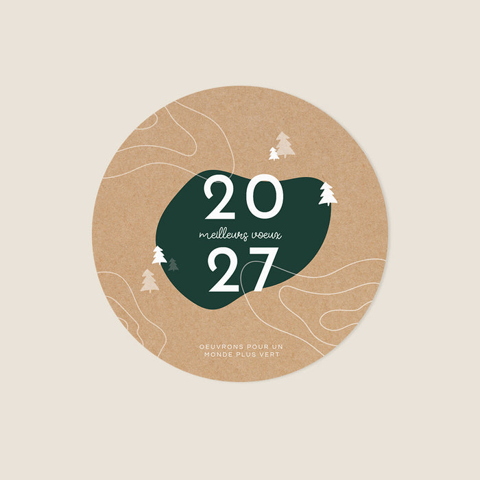 Cartes de Voeux Mairie Abstrait et Forêt