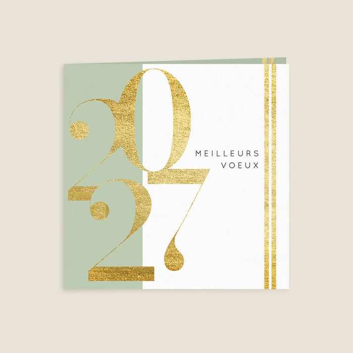 Cartes de Voeux Mairie Année en or