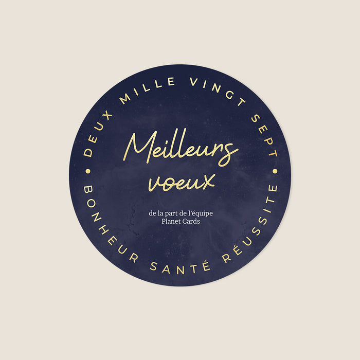 Cartes de Voeux Mairie Cosmos et Typographie