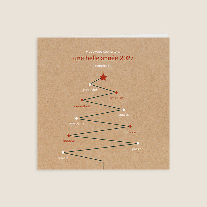 Cartes de Voeux Mairie Sapin et Graphique