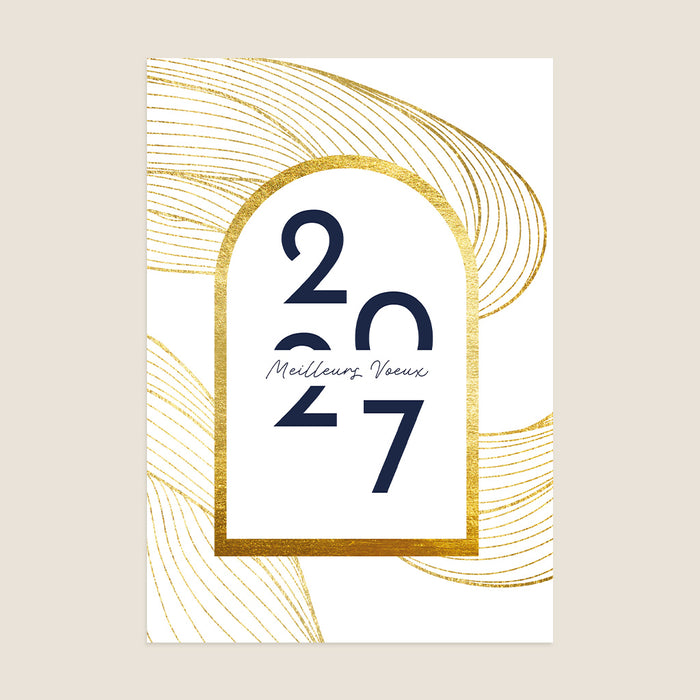 Cartes de Voeux Mairie Arche et Lignes Organiques