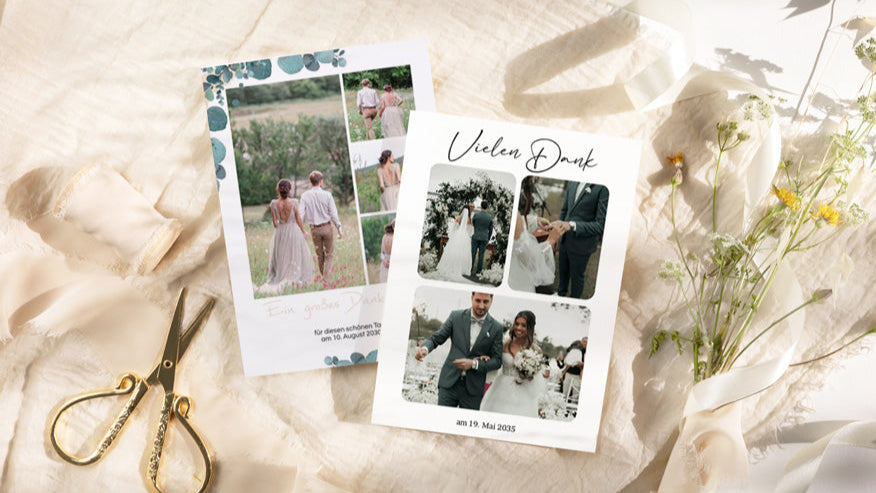 dankeskarte hochzeit idee text