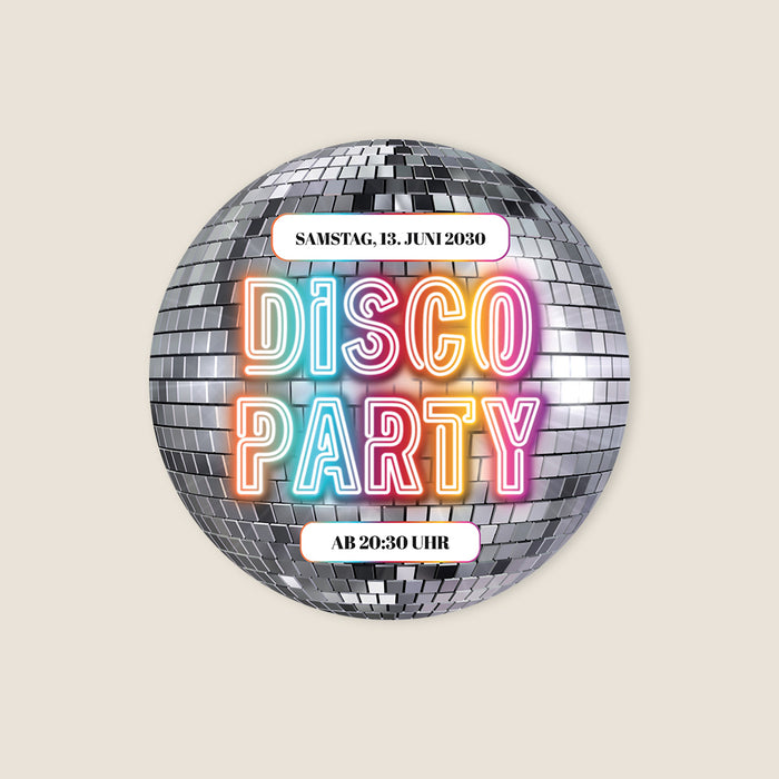Geburtstagskarten Erwachsene Disco-Party