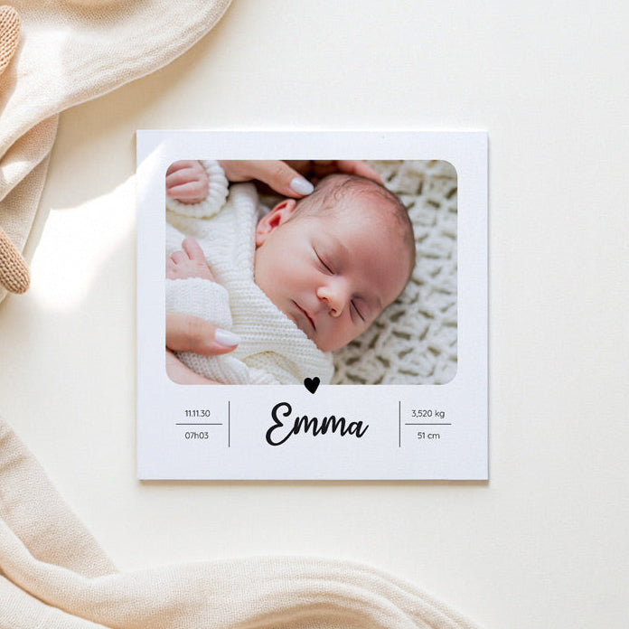 Faire-part baptême fille