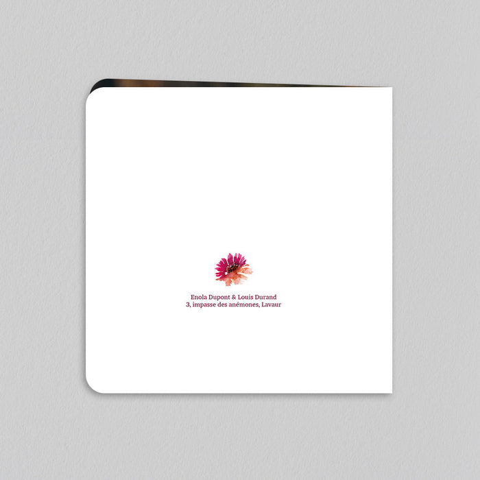 Faire-part mariage Feuilles et Fleurs d'Automne