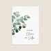 Moderne Einladungskarten Hochzeit Eukalyptus
