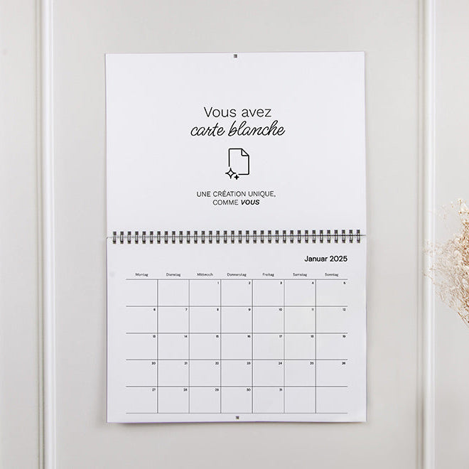 Calendrier photo A4 paysage double pour professionnels