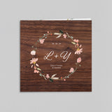Couronne Florale sur Bois