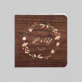 Couronne Florale sur Bois