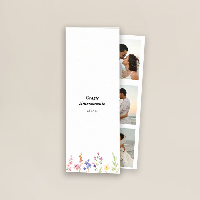 Biglietto di ringraziamento per il matrimonio