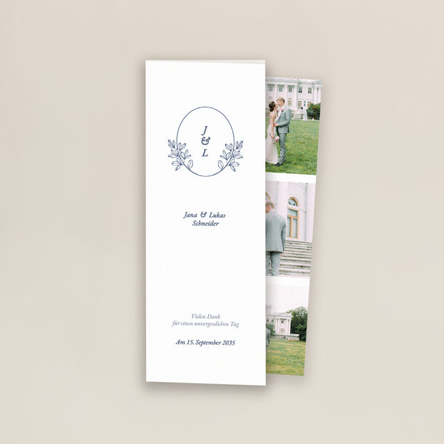 Pflanze und Monogramm