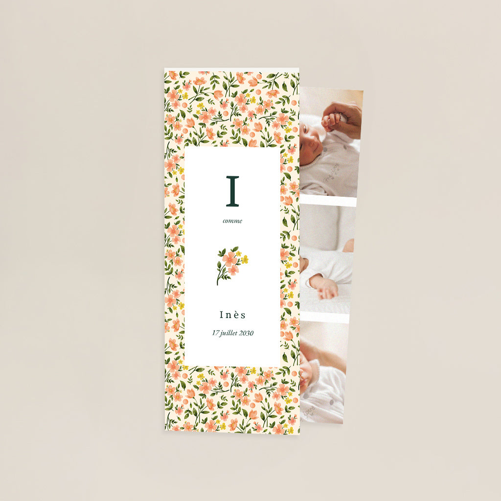 Geburtskarte im Liberty-Stil