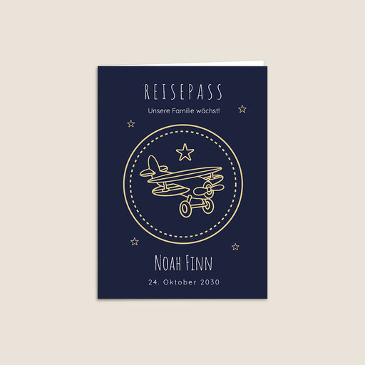 Geburtskarten Mädchen Reisepass Kleiner Weltenbummler