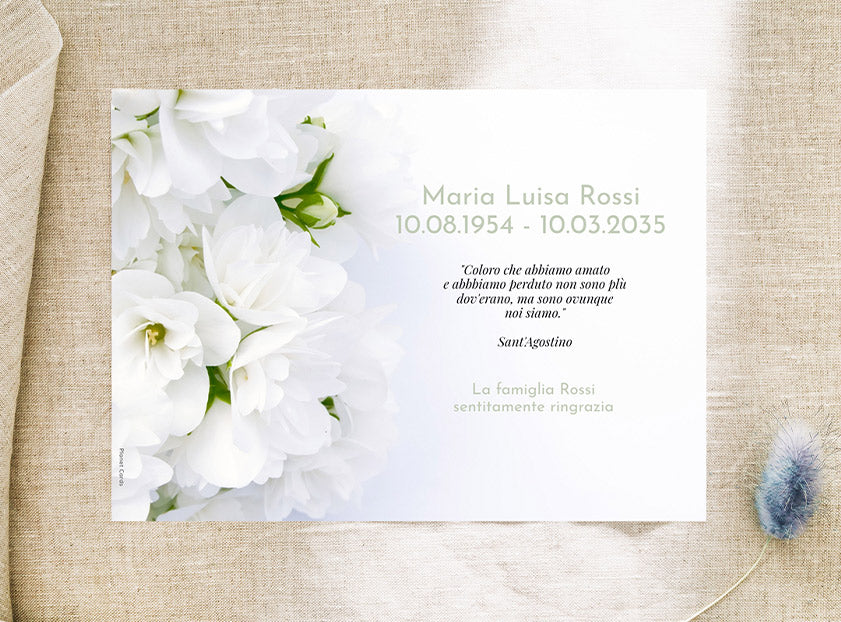 Ringraziamenti Lutto