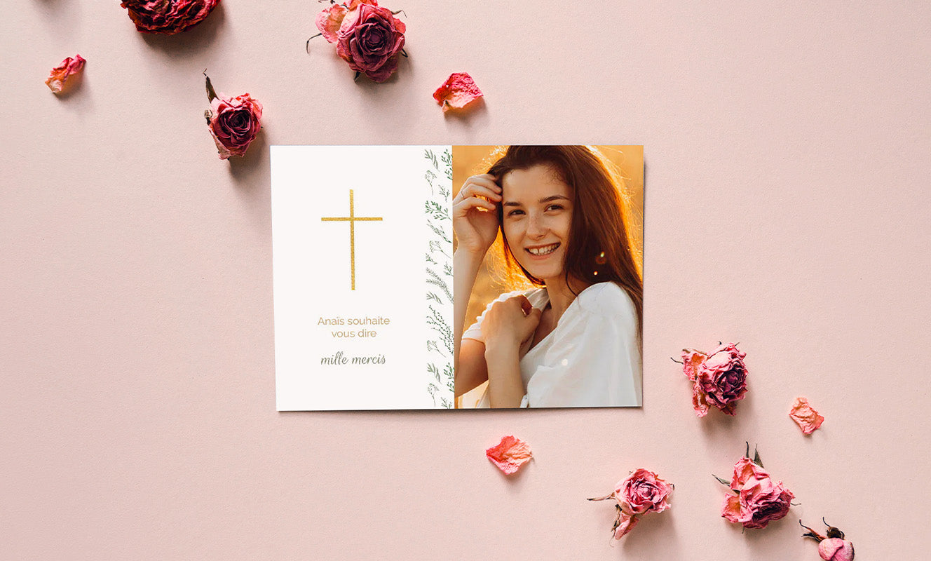 Carte remerciement confirmation