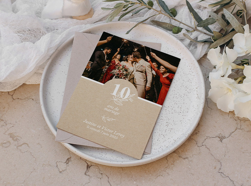 Invitation anniversaire mariage