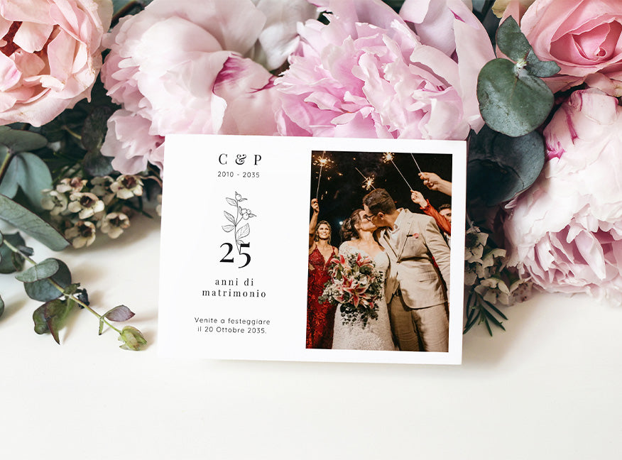 Inviti nozze d'argento