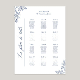 Plan de table de mariage