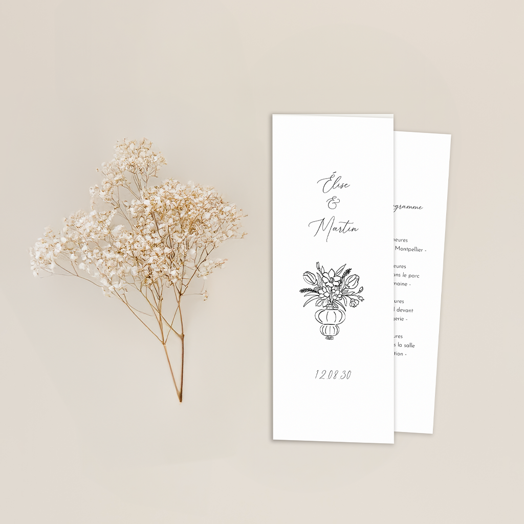Faire-part de mariage Élégant bouquet