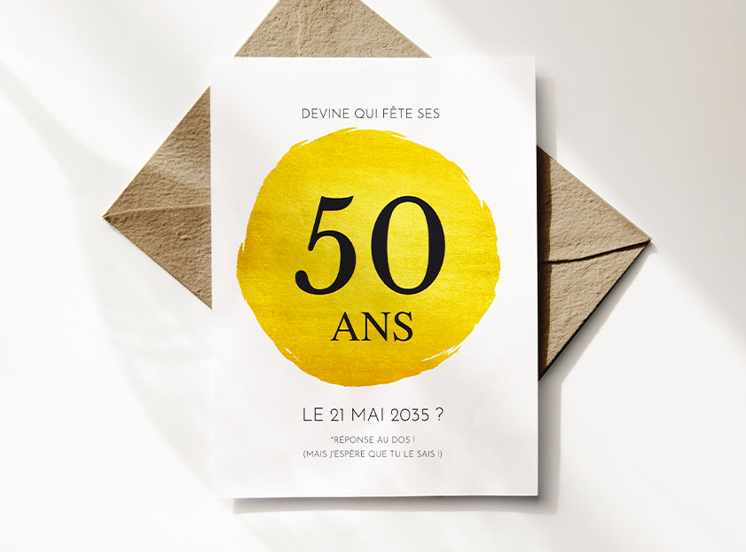 Carte invitation anniversaire adulte